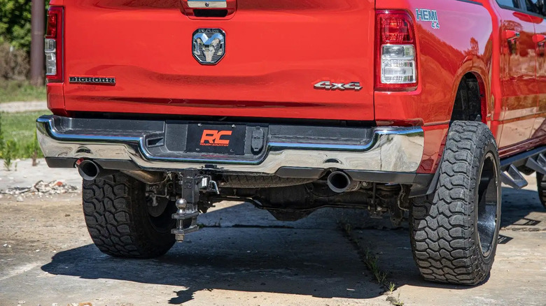 rough country exhaust on Ram truck