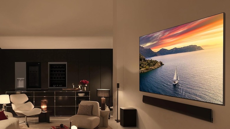 LG G4 series TV in fancy living room