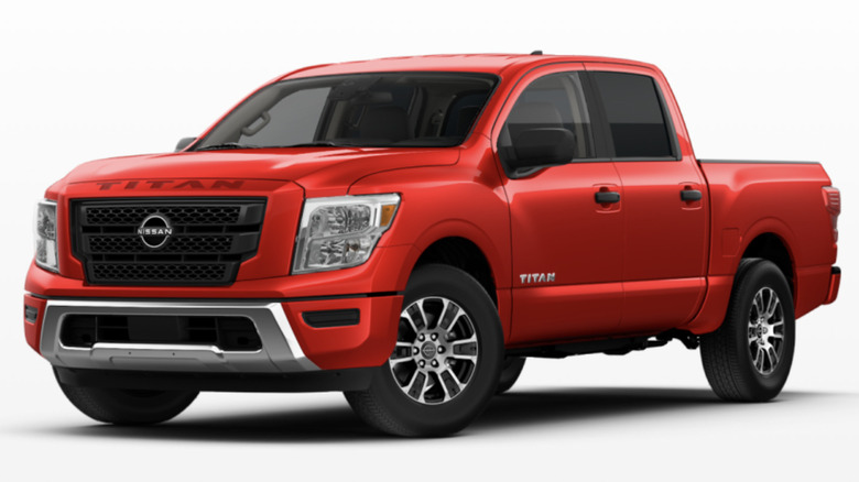 red 2024 Nissan Titan