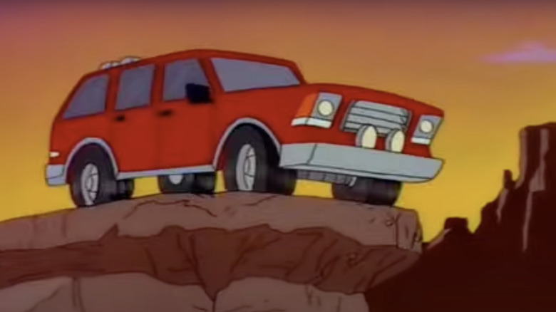 Canyonero SUV on a cliff