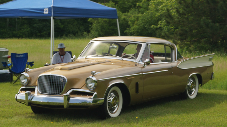 1957 Studebaker Golden Hawk on grass