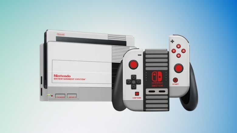 NES design vinyl decal for Nintendo Switch