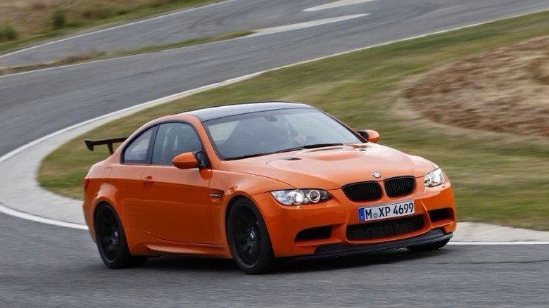 Driving shot of a 2010 BMW M3 GTS