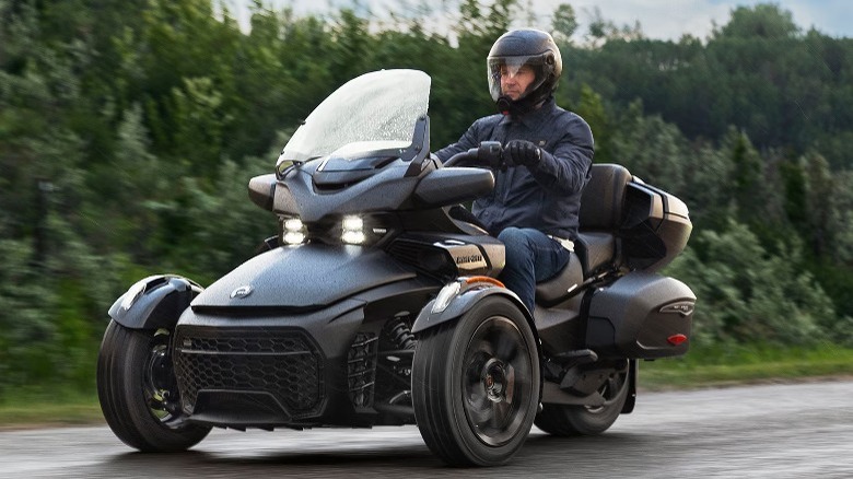 Person riding Can-Am Spyder F3