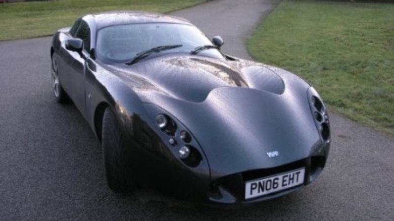 TVR Typhon in black on a road