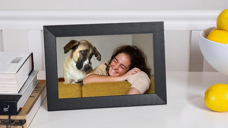 picture of woman and dog