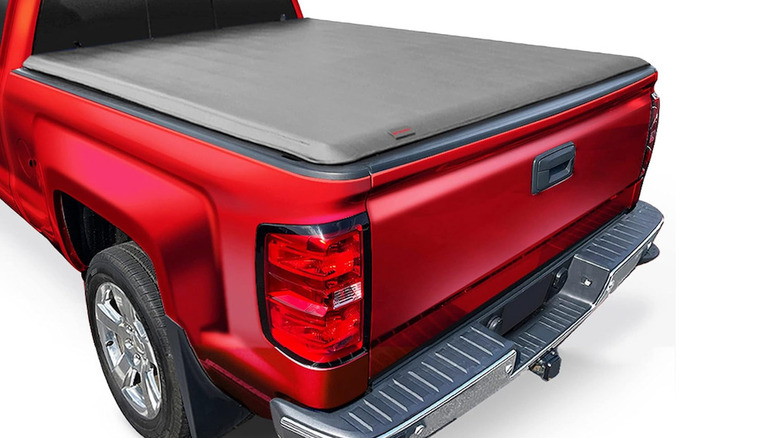 MaxMate Soft Roll-up on red pickup 