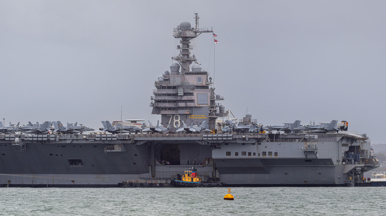 USS Gerald R. Ford anchored