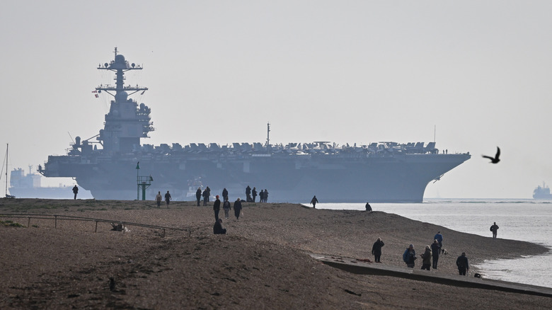 USS Gerald Ford at port