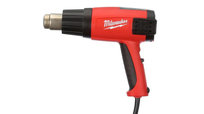 Milwaukee heat gun on white background