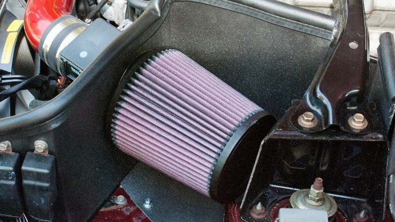 cold air intake system in a car