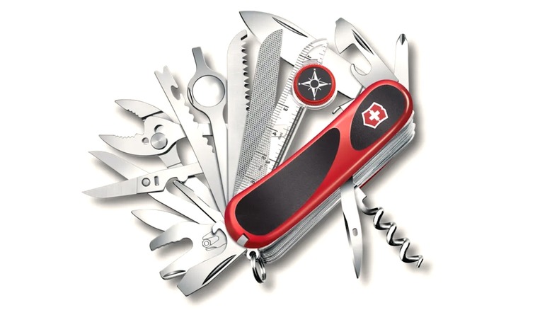 Swiss Army Knife Evolution S54 Grip with tools unfolded