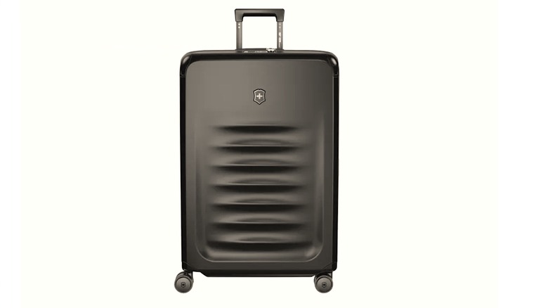 Swiss Army branded Spectra suitcase displayed in black