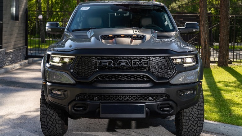 A black RAM truck