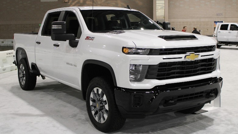 A white Chevrolet Silverado