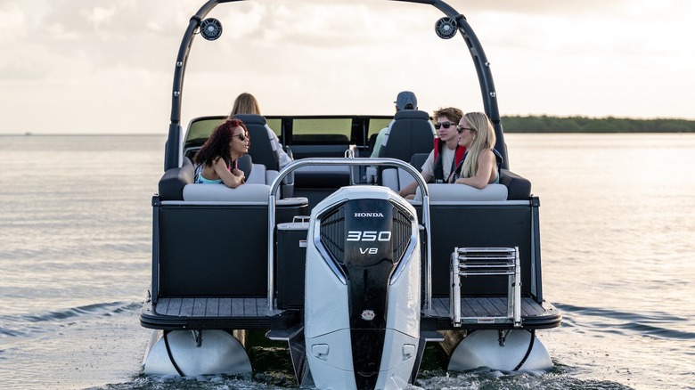 Honda BF350 on boat