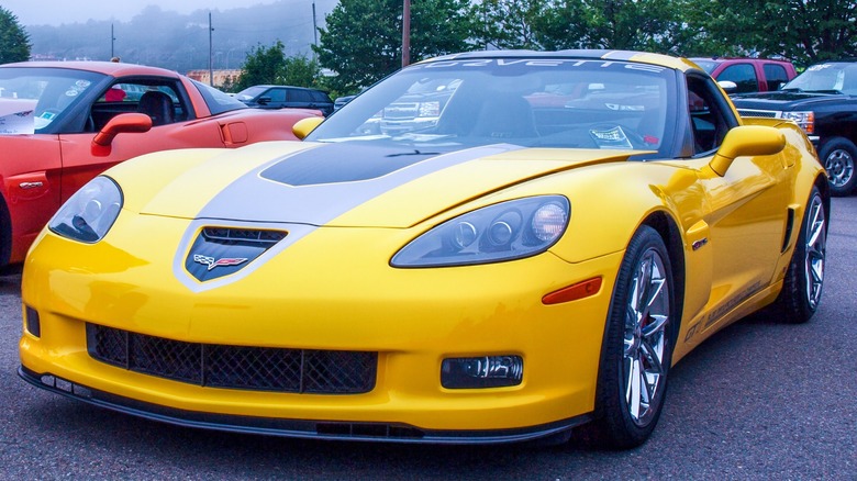 2009 yellow Chevrolet Z06 Corvette