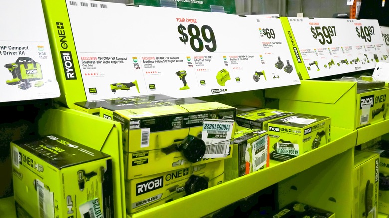 Ryobi hardware store display