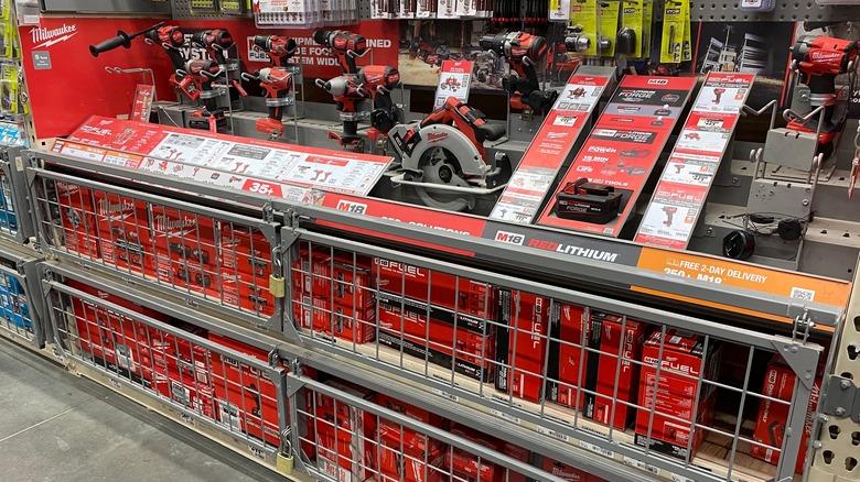 Milwaukee tools at the store