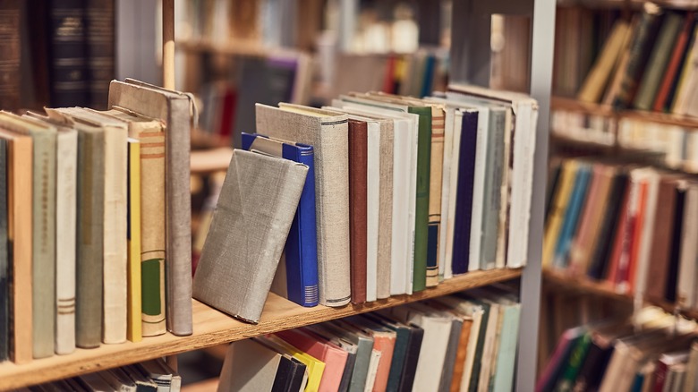 library bookshelves