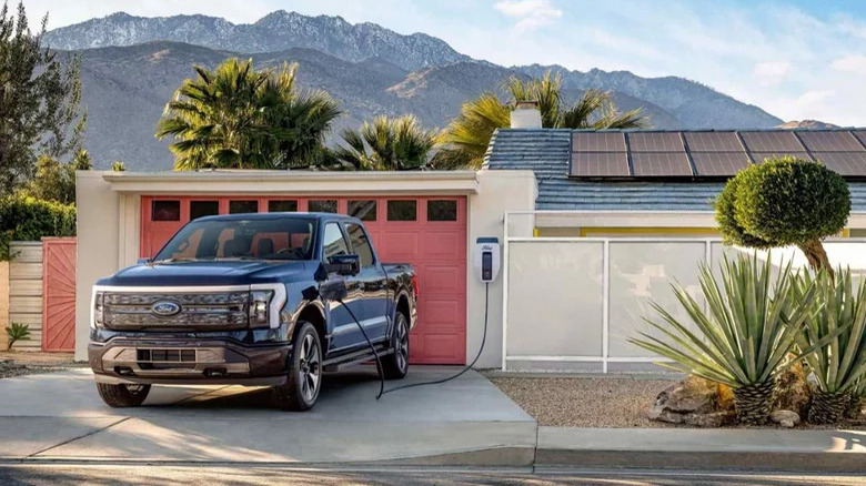 F-150 Lightning powering a home