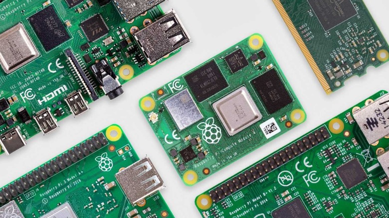 Different Raspberry Pi boards