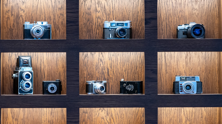 vintage camera display