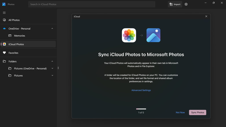 syncing iCloud photos to Photos app