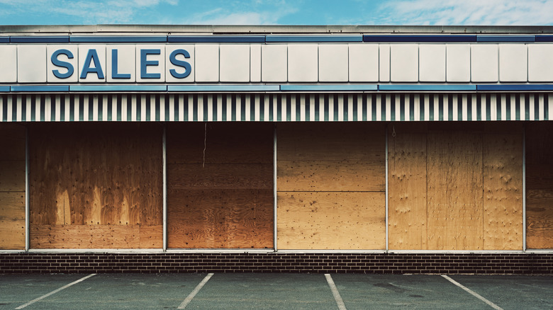 Empty car dealership