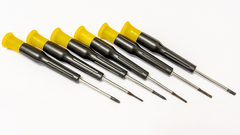 set of small screwdrivers