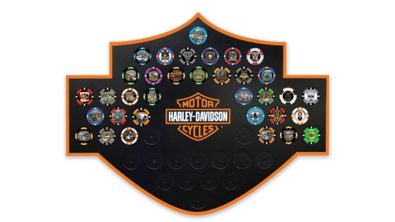 Harley-Davidson poker chip frame