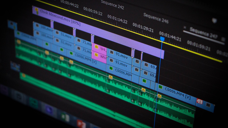 Adobe Premiere editing timeline