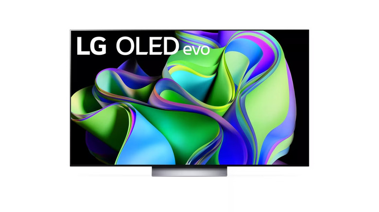 LG OLED evo on white background