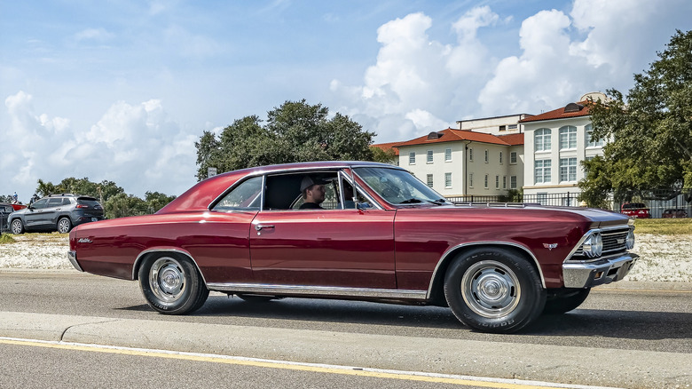 Red 1966 Chevy Chevelle Malibu