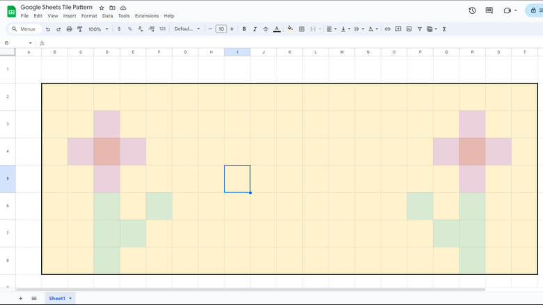 tile pattern on Google Sheets