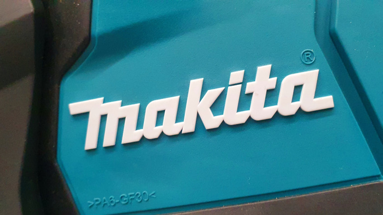 Makita logo on tool