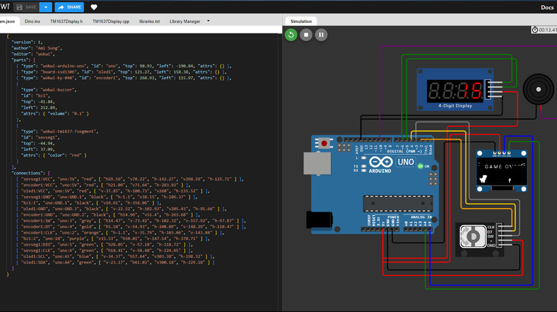 sample Arduino circuit on Wokwi