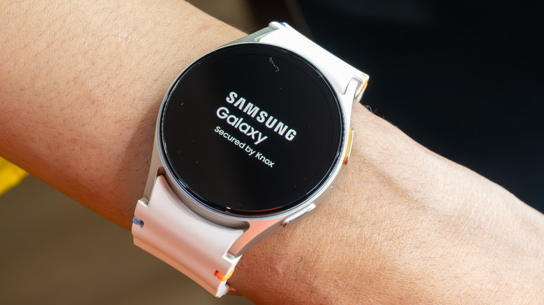 A Samsung Galaxy Watch 7 sits on a wrist