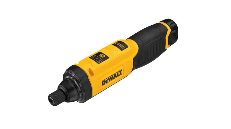 DeWalt electric screwdriver with a white background