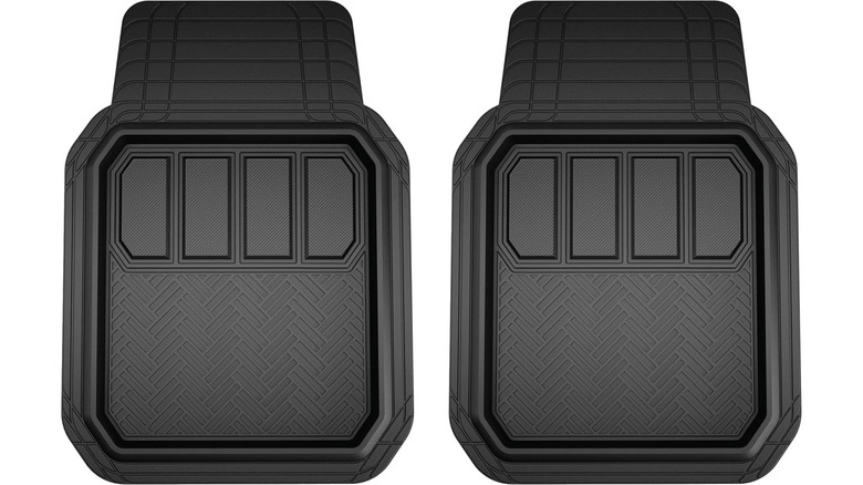 Armor All  black rubber floor mats on white background