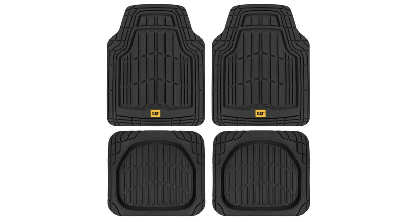 CAT all-season floor mats four-piece set on white background