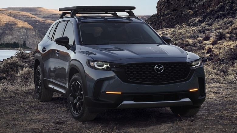 Mazda CX-50 parked on rocky terrain