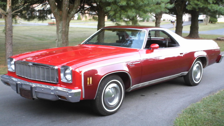 Red 1975 Chevrolet El Camino