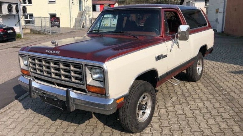 Maroon 1984 Dodge Ramcharger