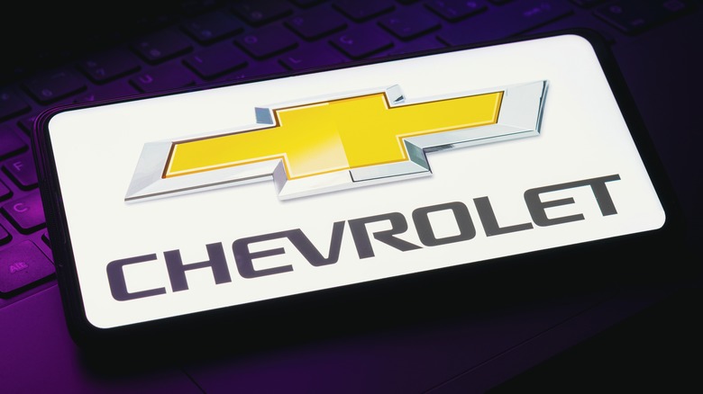 Chevrolet logo displayed on a smartphone screen