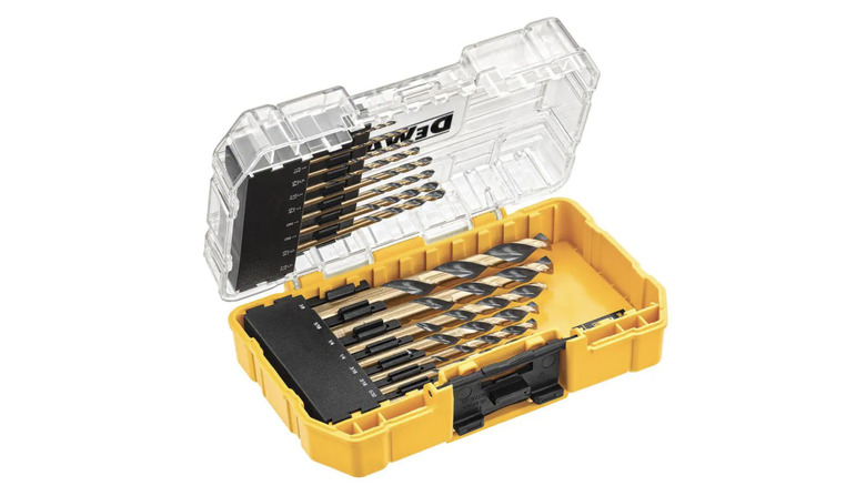 DeWalt drill bit case on white background