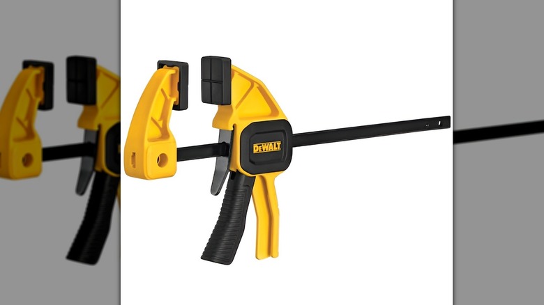 DeWalt clamp on white background