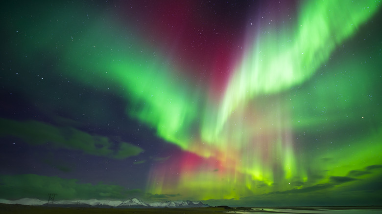 The northern lights over Iceland