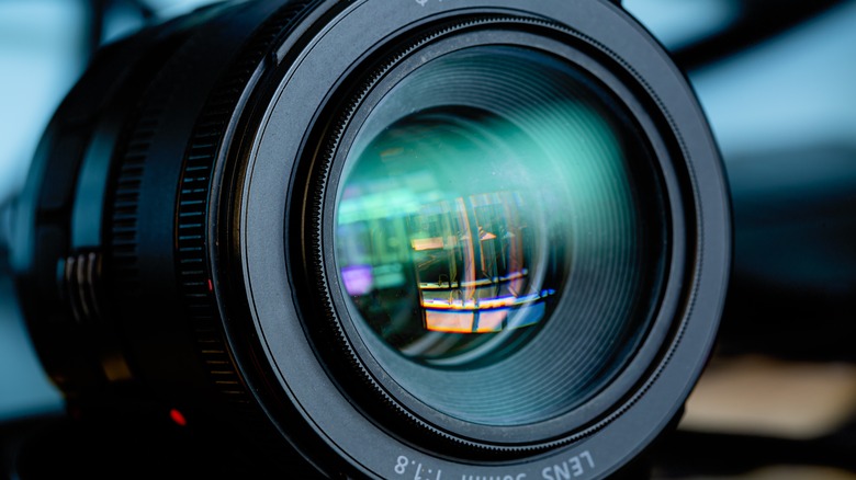 Close-up of a camera lens