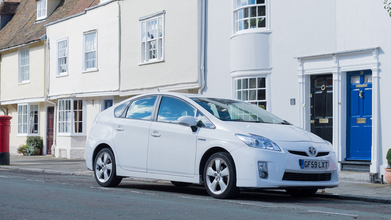 Prius parked on street